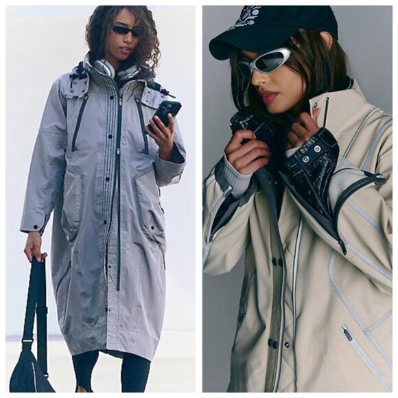 Free People Movement Moon Magic Reflective Rain Parka Size S - Picture 2 of 16